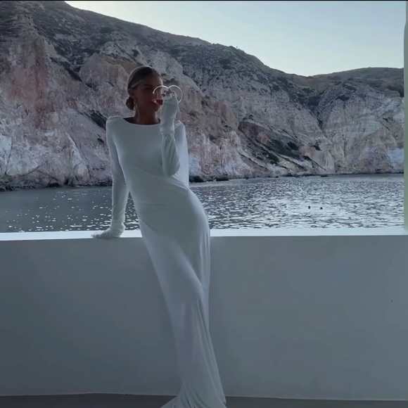 Rat & boa Rodeo Elegant White Backless Dress - Picture 2 of 2